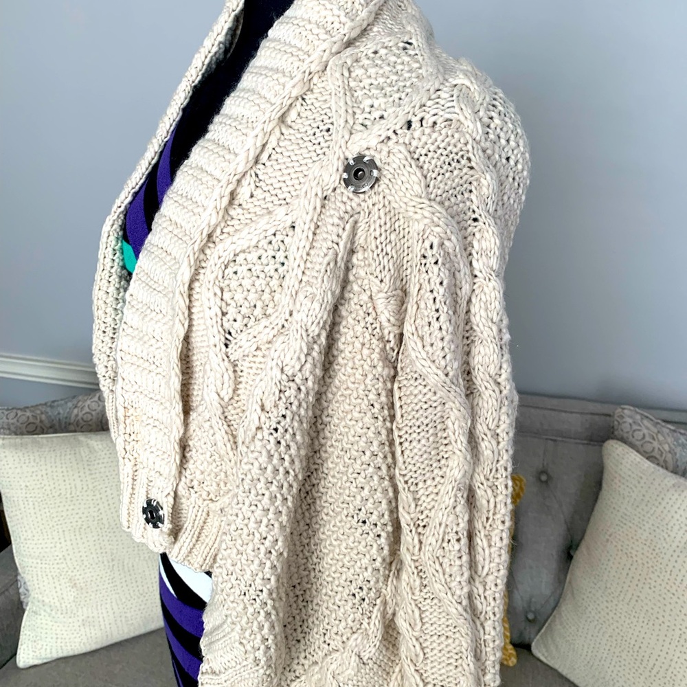 Sabine Cozy Cream Cable Knit Sweater - Picture 3 of 11